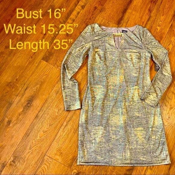 VINCE CAMUTO METALLIC JACQUARD SHEATH DRESS 6 NWT - Picture 15 of 15